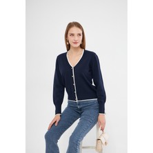 Şeritli Triko  Hırka 240912Hk