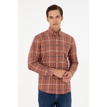 U.S. Polo Assn. Erkek Kiremit Uzun Kollu Gömlek 50292287-VR031