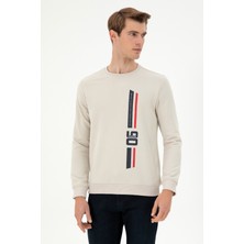 U.S. Polo Assn. Erkek Regular Fit Bisiklet Yaka Taş Sweatshirt 50293441-VR049