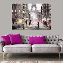 Miyrem Exclusive Serie"  Sulu Boya Paris Eyfel Kulesi Kanvas Tablo