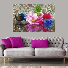 Miyrem Exclusive Serie"  Suluboya Efekti Vazo ve Çiçekler Kanvas Tablo