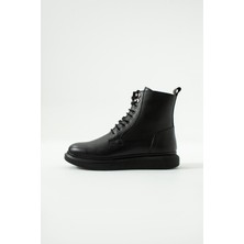 King Shoes Büyük Numara Siyah Bot