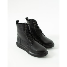 King Shoes Büyük Numara Siyah Bot