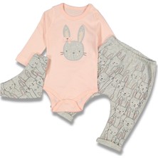 Nurcan Bebe Cute Bunny Fularlı Badili Takım