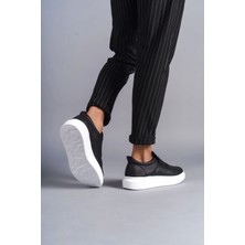 Saklı Moda SLW161 Hippo Bağcıksız Cilt Erkek Günlük Sneaker Ayakkabı Bt Siyah