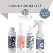 Dodonut Yavru Bakım Seti 4'lü, Koku Giderici Sprey, Pati Temizleyici, Yavru Şampuan, Superfish Oil