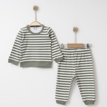 Nurcan Bebe TKE5082 Cizgili Pijama Takım