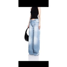Haan Wide Leg Yıkamalı Açık Mavi