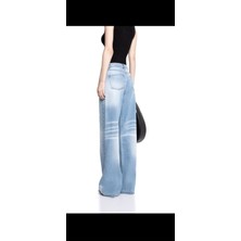 Haan Wide Leg Yıkamalı Açık Mavi