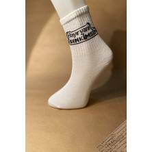 Nixora 5'li Yazılı Nutellalı Unisex Tenis Çorabı Kutusu