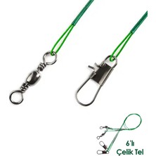 Fishack Klipsli Fırdöndülü Çelik Tel 6'lı