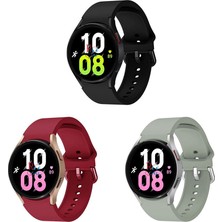 Redmud Teknoloji Samsung Galaxy Watch 7 Seri Fe 40MM 44MM Uyumlu Kavis Tasarımlı 3lü Set Silikon Kordon