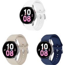 Redmud Teknoloji Samsung Galaxy Watch 4 5 Pro 6 7 Seri 40 44MM Classic 42 43 45 46 47MM 3lü Set Silikon Kordon