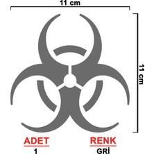 Tıbbi Atık Sticker - Yakıt Deposu Sticker - Oto Sticker - Araba Sticker - Araba Sticker