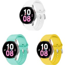 Redmud Teknoloji Samsung Galaxy Watch 7 Seri Fe 40MM 44MM Uyumlu Kavis Tasarımlı 3lü Set Silikon Kordon