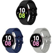 Redmud Teknoloji Samsung Galaxy Watch 7 Seri Fe 40MM 44MM Uyumlu Kavis Tasarımlı 3lü Set Silikon Kordon