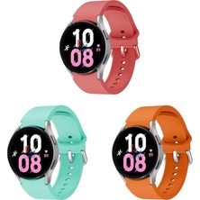 Redmud Teknoloji Samsung Galaxy Watch 6 Seri 40 mm 44MM  Classic 47 mm 3lü Set Silikon Kordon Kavis Tasarımlı Kordon