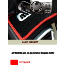 Need Shops Renault Megane 4 3D Özel Yeni Torpido Koruma Kılıfı-Örtüsü - Ön Göğüs Kaplama - Kırmızı Şerit