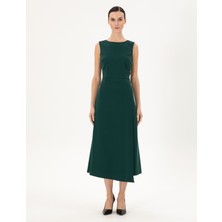 Pierre Cardin Kadın Koyu Yeşil Regular Fit Dokuma Elbise 50296887-VR079