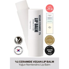 %1 Seramid Içeren Büyük Boy Yoğun Nemlendirici Dudak Balmı Derma Factory Vegan Ceramide Lip Balm