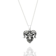 Adal Silver 925 Ayar Gümüş Baphomet Keçi Kolye