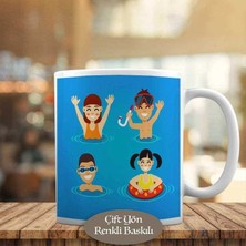 Yüzen Sevimli Çocuklar Kupa Bardak Hediyelik-3446-232