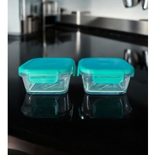Paşabahçe Buzdolabı  Saklama Kabı Silikon Vakumlu  Kase Kilitli Cam Saklama Kabı 2 Adet