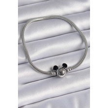 Shopzum 316L Çelik Özel Seri  Zincir Charm Model Kadın Bileklik
