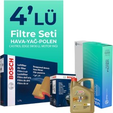 BOSCH Volkswagen Polo 1.2 Dizel Filtre Bakım Seti Castrol Motor Yağlı (2011-2014) 4 Lü