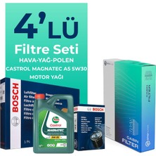 BOSCH Volkswagen Tiguan 1.4 TSi Filtre Bakım Seti Castrol Motor Yağlı (2015-2018) 4 Lü