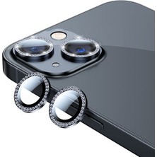 İ She iPhone 13 Mini Kamera Lens Koruyucu Taş Detaylı Cl-06