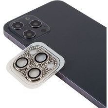 İ She iPhone 11 Pro Max İçin Taş Detaylı Cl-08 Kamera Lens Koruyucu