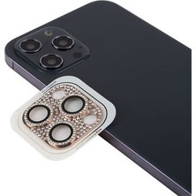 İ She iPhone 11 Pro Max İçin Taş Detaylı Cl-08 Kamera Lens Koruyucu