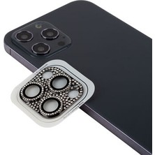 İ She iPhone 11 Pro İçin Taş Detaylı Cl-08 Kamera Lens Koruyucu