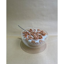 Loş Dükkan Yulaflı Gevrekli Çift  Çidarlı Büyük Kase Mum