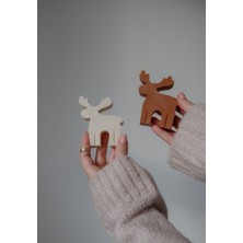 Loş Dükkan Yılbaşı Geyik Mum - Dekoratif Mum - Yılbaşı Konsept Mumları