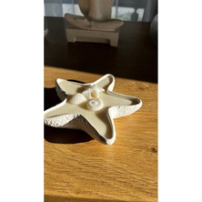 Loş Dükkan El Yapımı Deniz Yıldızı Dekoratif Tabak Mum Doğal Vegan Soya Wax Mum