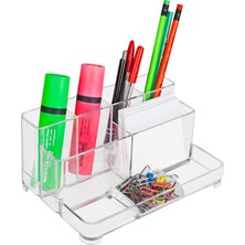 Mas 810 Şeffaf Çok Amaçlı Masa Kalemliği