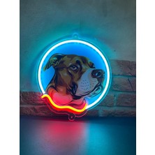 Neonite 'köpek' Işıklı ve Uv'li Neon LED Dekoratif Duvar Yazısı Tabelası (27X28CM)