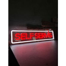 Neonite 'self Servis' Işıklı Neon LED Dekoratif Duvar Yazısı Tabelası (50X12CM)