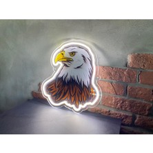 Neonite 'kartal' Işıklı ve Uv'li Neon LED Dekoratif Duvar Yazısı Tabelası (33X35CM)