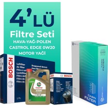 BOSCH Volvo V90 Cross Country 2.0 Dizel B5 Filtre Bakım Seti Castrol Motor Yağlı (2020-2024) 4 Lü