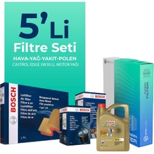BOSCH Mercedes Sprinter 315 Dizel Filtre Bakım Seti Castrol Motor Yağlı (2006-2010) 5 Li
