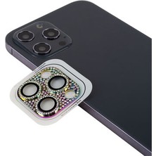İ She iPhone 11 Pro İçin Taş Detaylı Cl-08 Kamera Lens Koruyucu