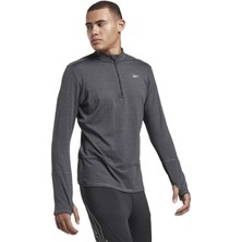 Reebok FK6478 Re Quarter Zip Yarı Fermuarlı Erkek Sweatshirt Füme