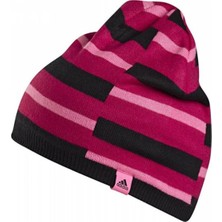 Adidas W59308 Strıpy Beanie 2-6 Yaş Çocuk Beresi Pembe