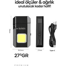 Ecuy Şarjlı Yüksek Parlak ve Enerji Tasarruflu Cob LED Lamba Rüzgar Geçirmez Elektrik Çakmaklı Fener