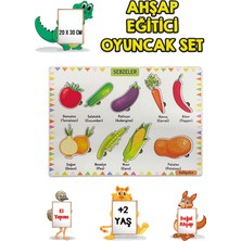 Hediyelen 4 Lü Set Ahşap Eğitici Öğretici Oyuncak Puzzle Yapboz Söktak +2 Yaş