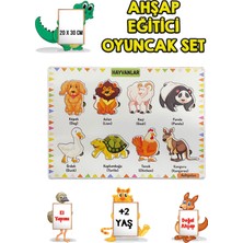 Hediyelen 4 Lü Set Ahşap Eğitici Öğretici Oyuncak Puzzle Yapboz Söktak +2 Yaş