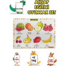 Hediyelen 4 Lü Set Ahşap Eğitici Öğretici Oyuncak Puzzle Yapboz Söktak +2 Yaş